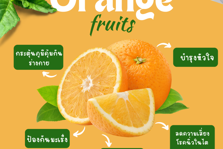 ส้ม (Orange) ผลไม้ยอดฮิตตลอดกาล
